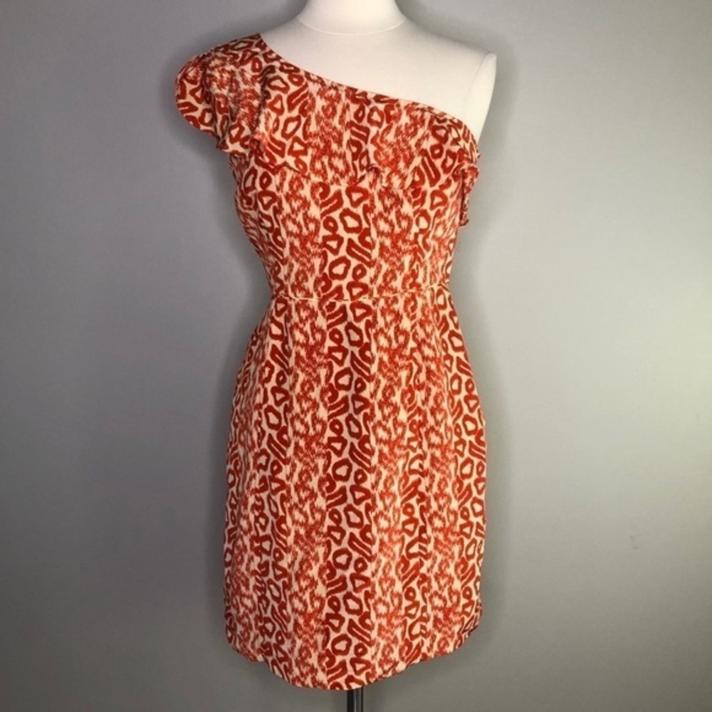 Frock / Tracy Reese Ruffle One Shoulder silk dress, size 6